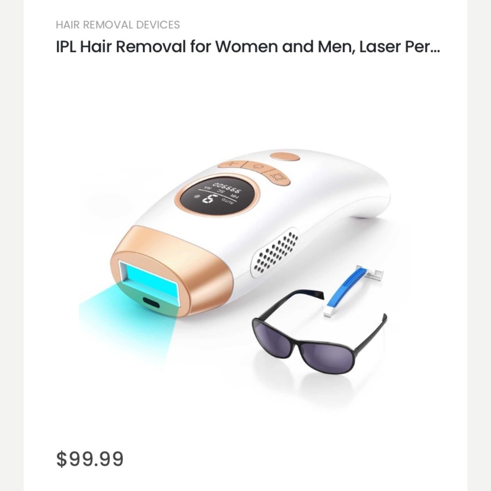 White and Gold IPL Hair Removal Device